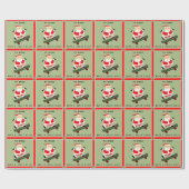 スケートボーダーホリデーギフト ラッピングペーパー (フラット)