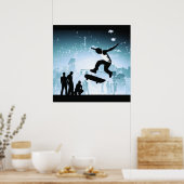 スケートボーダーポスター ポスター (キッチン)