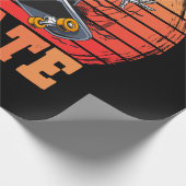 スケートボーダーレトロヴィンテージスケートボード ラッピングペーパー (角)