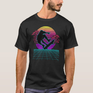 スケートボーダーレトロ80s気化波スタイルスケートボーディ tシャツ