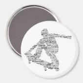 スケートボーダーワードコラージュ磁石 マグネット (正面/裏面)