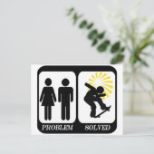 スケートボーダー問題の解決 ポストカード (スタンド正面)