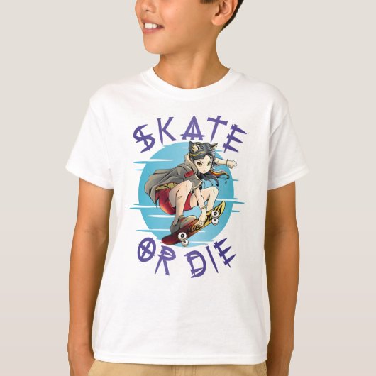 スケートボーダー女子 Tシャツ (正面)