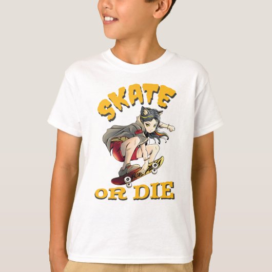 スケートボーダー女子 Tシャツ (正面)