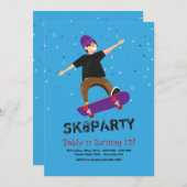 スケートボーダー招待状 招待状 (正面/裏面)