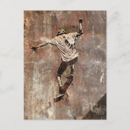 スケートボーダー通りアートスタイル ポストカード