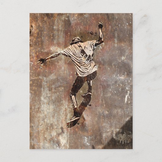 スケートボーダー通りアートスタイル ポストカード (正面)