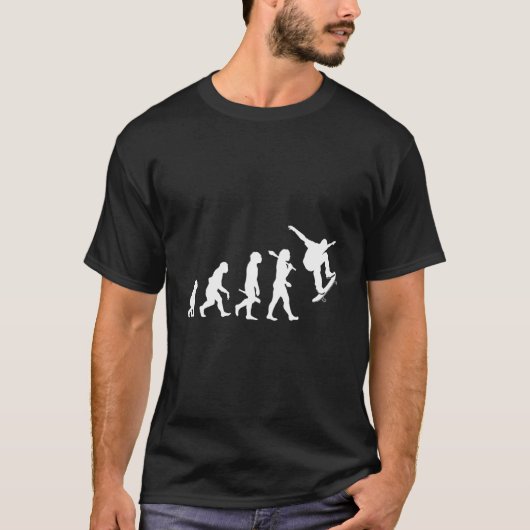 スケートボーダー進化スケートボード進化 Tシャツ (正面)