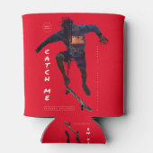 スケートボーダー シルエット - 都市デザイン 缶クーラー (裏面)
