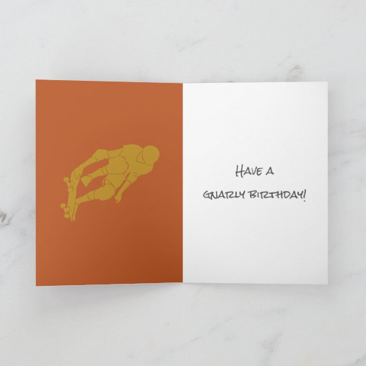 スケートボーダー、スケートボーディングをテーマにしたカスタム カード (内部)