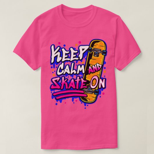 スケートボーデおもしろいィングスケートボード Tシャツ (デザイン正面)