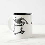 スケートボーディングは私の人生である – スケートボーダー ツートーンマグカップ (正面左)