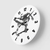 スケートボーディングは私の人生である – スケートボーダー ラウンド壁時計 (傾斜)