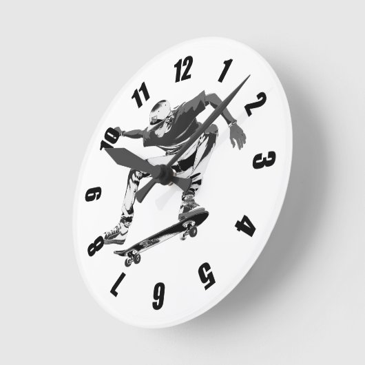 スケートボーディングは私の人生である – スケートボーダー ラウンド壁時計 (傾斜)