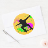 スケートボーディングエクストリーム ラウンドシール (封筒)