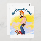 スケートボーディングガイ ポストカード (正面/裏面)