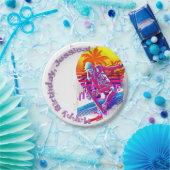 スケートボーディングガール ペーパープレート (パーティー)