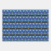 スケートボーディングクリスマスツリースケートボーダー ラッピングペーパーシート (正面2)