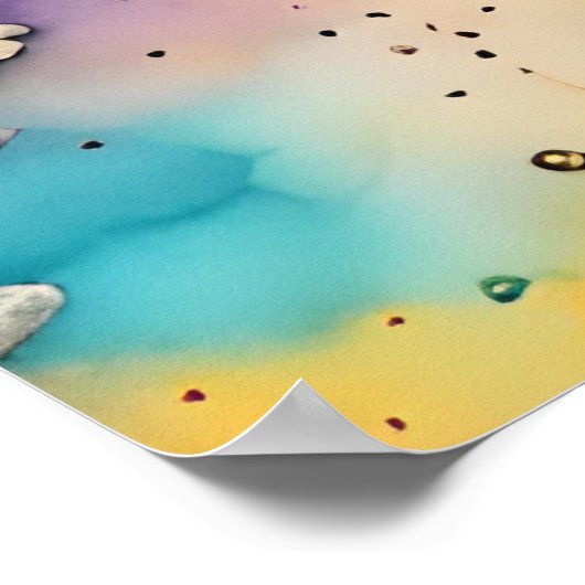 スケートボーディングゼブラ ポスター (角)