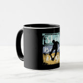 スケートボーディングティー – ヴィンテージレトロスケートボーダー マグカップ (正面左)