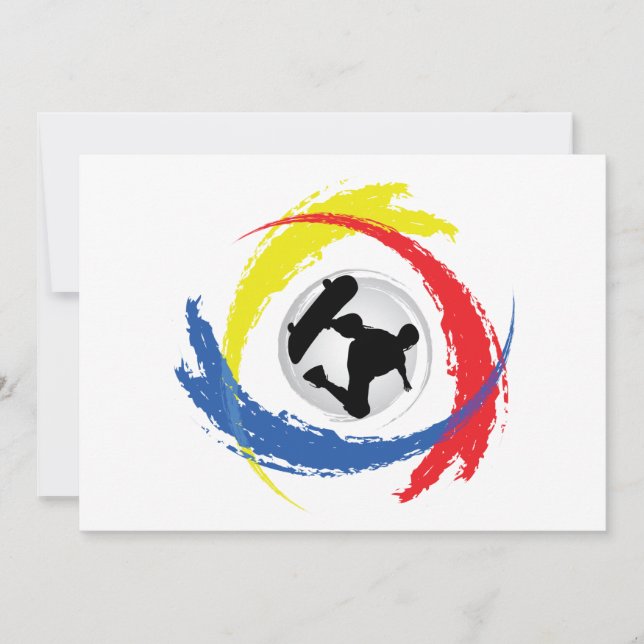 スケートボーディングトリカラーエンブレム (正面)