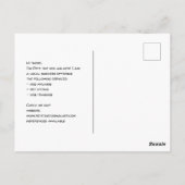 スケートボーディングドッグシッター事業 ポストカード (裏面)