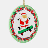 スケートボーディングホリデーギフトセラミックオーナメント セラミックオーナメント (右)