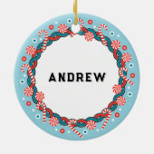 スケートボーディングホリデーギフトセラミックオーナメント セラミックオーナメント (裏面)