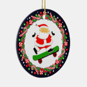 スケートボーディングホリデーギフトセラミックオーナメント セラミックオーナメント (右)