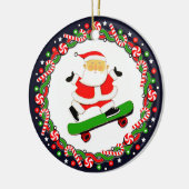 スケートボーディングホリデーギフトセラミックオーナメント セラミックオーナメント (左)