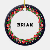 スケートボーディングホリデーギフトセラミックオーナメント セラミックオーナメント (裏面)