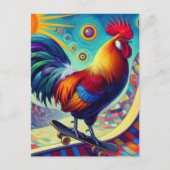 スケートボーディングルースター ポストカード (正面)