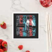 スケートボーディング – スケートボーおもしろいダーパークベンチ スタンダードカクテルナプキン (インサイチュ)