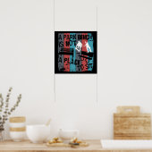 スケートボーディング – スケートボーおもしろいダーパークベンチ ポスター (キッチン)