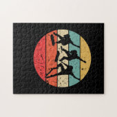 スケートボーディング – ヴィンテージレトロスケートボーダー ジグソーパズル (横)