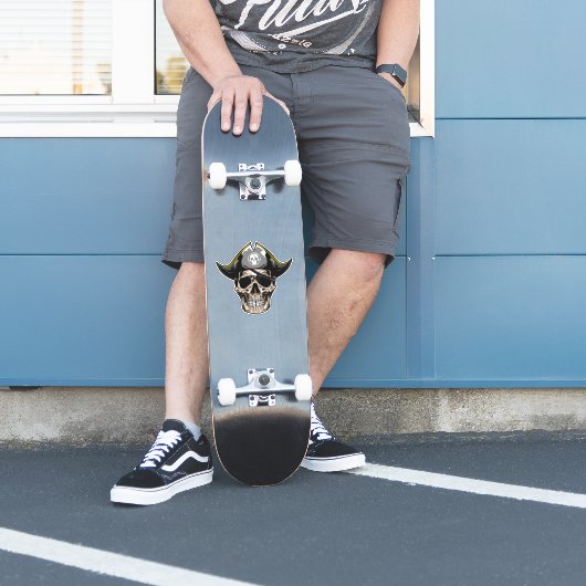 スケートボードおもしろいジョリーロジャースカル シール (スケーター)