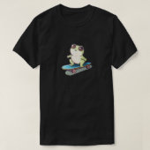 スケートボードかわいいカエル Tシャツ (デザイン正面)