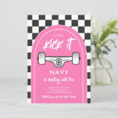 スケートボードでキックしよう 都市スポーツの誕生日パーティー 招待状 (スタンド正面)