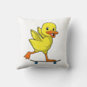 スケートボードでスケーターとしてアヒル クッション (裏面)