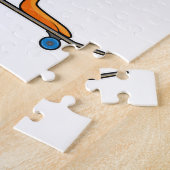 スケートボードでスケーターとしてアヒル ジグソーパズル (側面)