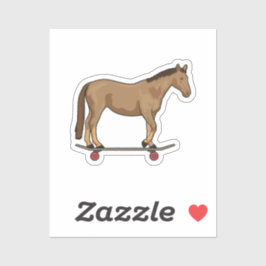 スケートボードでスケーターとして馬 シール