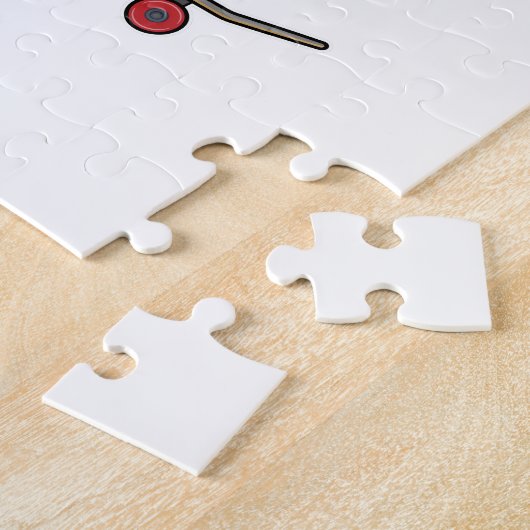 スケートボードでスケーターとして馬 ジグソーパズル (側面)