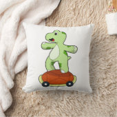 スケートボードとしてシェルを持つ亀 クッション (ブランケット)