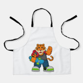 スケートボードとスケーターとしてのタイガー エプロン (正面)