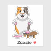 スケートボードとスケーターとしてのモルモット シール (シート)