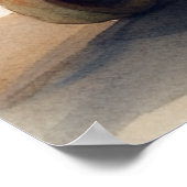 スケートボードに座ったかわいいチャウチュウ ポスター (角)