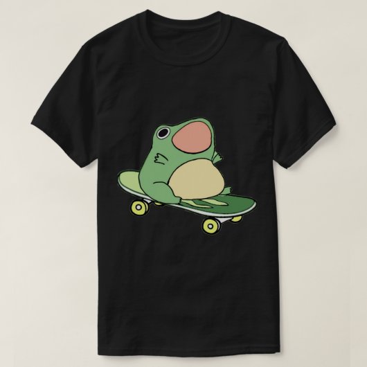 スケートボードのカエル Tシャツ (デザイン正面)