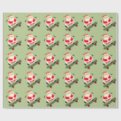 スケートボードのクリスマスプレゼント ラッピングペーパー (フラット)