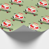 スケートボードのクリスマスプレゼント ラッピングペーパー (角)