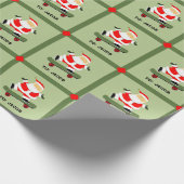 スケートボードのクリスマスプレゼント ラッピングペーパー (角)